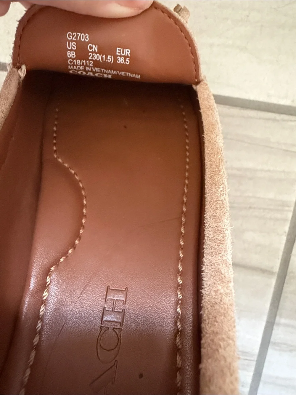 Coach Women's Suede Tassel Loafers in Taupe